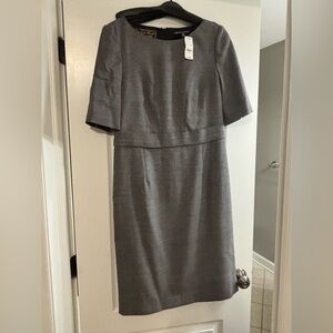 Brooks Brothers Gray Midi Sheath Dress